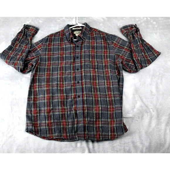 L.L. Bean Other - LL Bean Shirt Mens Large Plaid Button Down Long Sleeve 100% Cotton